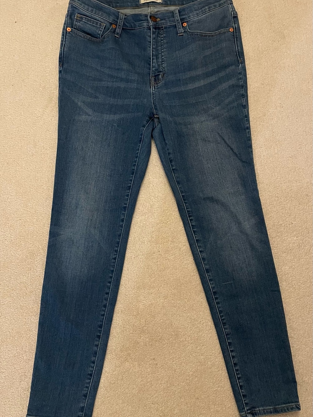 Madewell Skinny Jeans in Indigo Blue